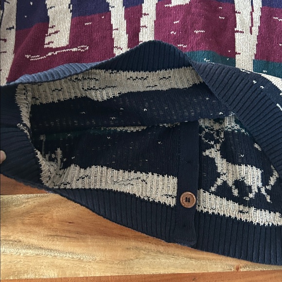 Vintage Northern Reflections Cotton Mix Woodland Friends Print Cardigan Sweater - Picture 9 of 11